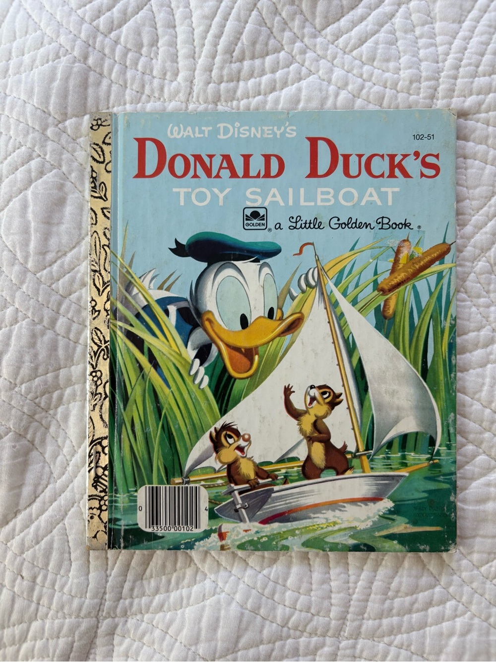 Little Golden Book Donald Duck Toy Sailboat vintage